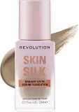 Тональная основа-сыворотка Makeup Revolution Skin Slik Radiant Satin Serum Foundation сатиновая сияющая, 23 мл, оттенок F14.2NW — фото 1
