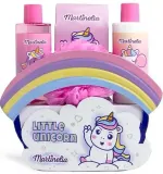 Детский набор для купания Martinelia Little Unicorn гель лосьон соль для ванны и губка 2x200 мл+100 г — фото 1