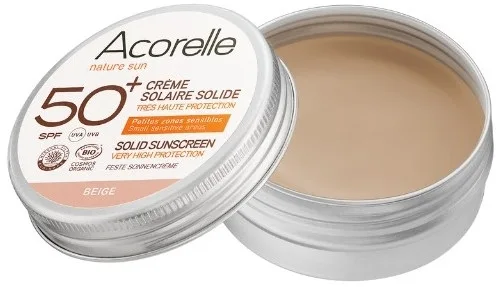 Крем солнцезащитный твёрдый Acorelle Nature Sun SPF 50+ стик минеральный тон 20 г