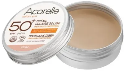 Крем солнцезащитный твёрдый Acorelle Nature Sun SPF 50+ стик минеральный тон 20 г