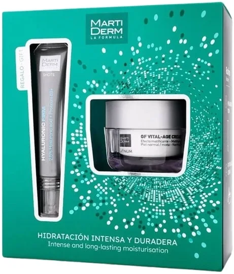 Набор для лица MartiDerm Vital Age крем и гель с пептидом и мочевиной для зрелой кожи 50+20 мл
