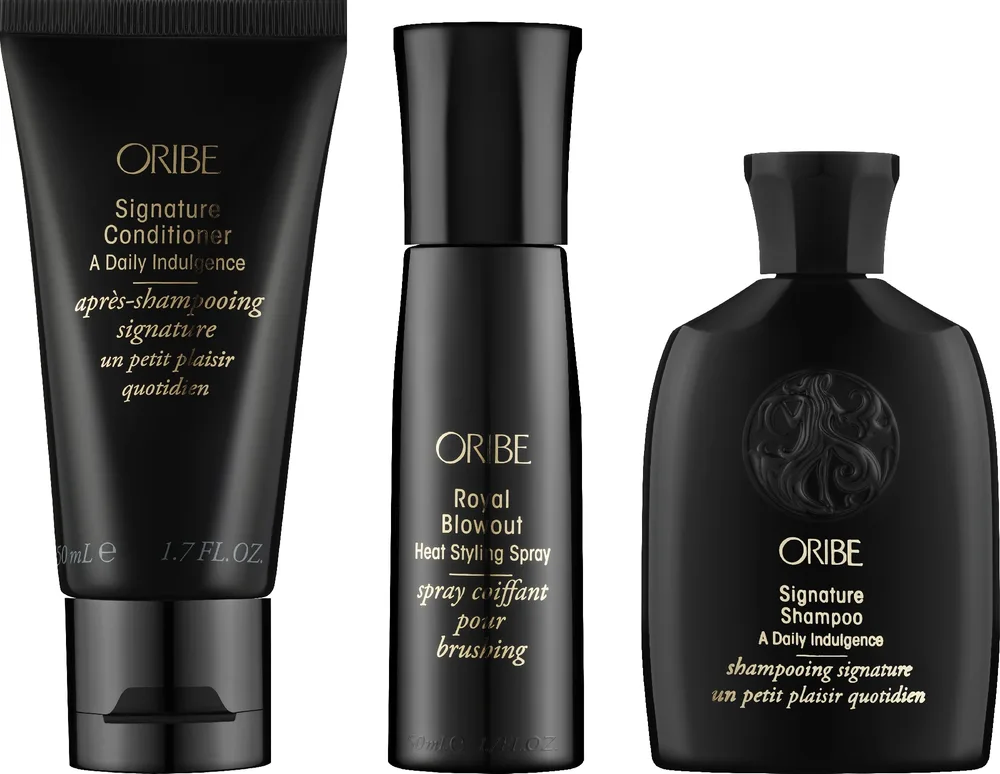 Дорожный набор Oribe Signature Style шампунь 75 мл кондиционер 50 мл и термозащитный спрей 50 мл