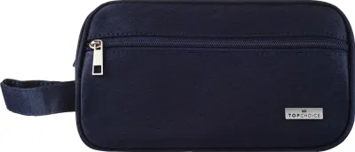 Косметичка Top Choice 99472 мужская синяя ПВХ с внешним карманом 23х13х11 см