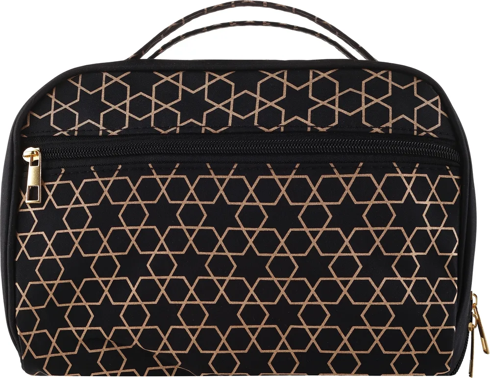 Косметичка Top Choice Arabesque 99564 женская черная с пятью карманами 27х17,5х12 см