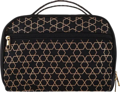 Косметичка Top Choice Arabesque 99564 женская черная с пятью карманами 27х17,5х12 см