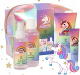Набор Aurora Cosmetic Bag Bath гель для душа 150 мл лосьон для тела 100 мл спрей для тела 100 мл и блеск для губ 10 мл — фото 1