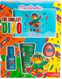 Детский набор Martinelia The Coolest Dino гель для душа 100 мл спрей для тела 50 мл бомбочка для ванны 70 г и косметичка — фото 1