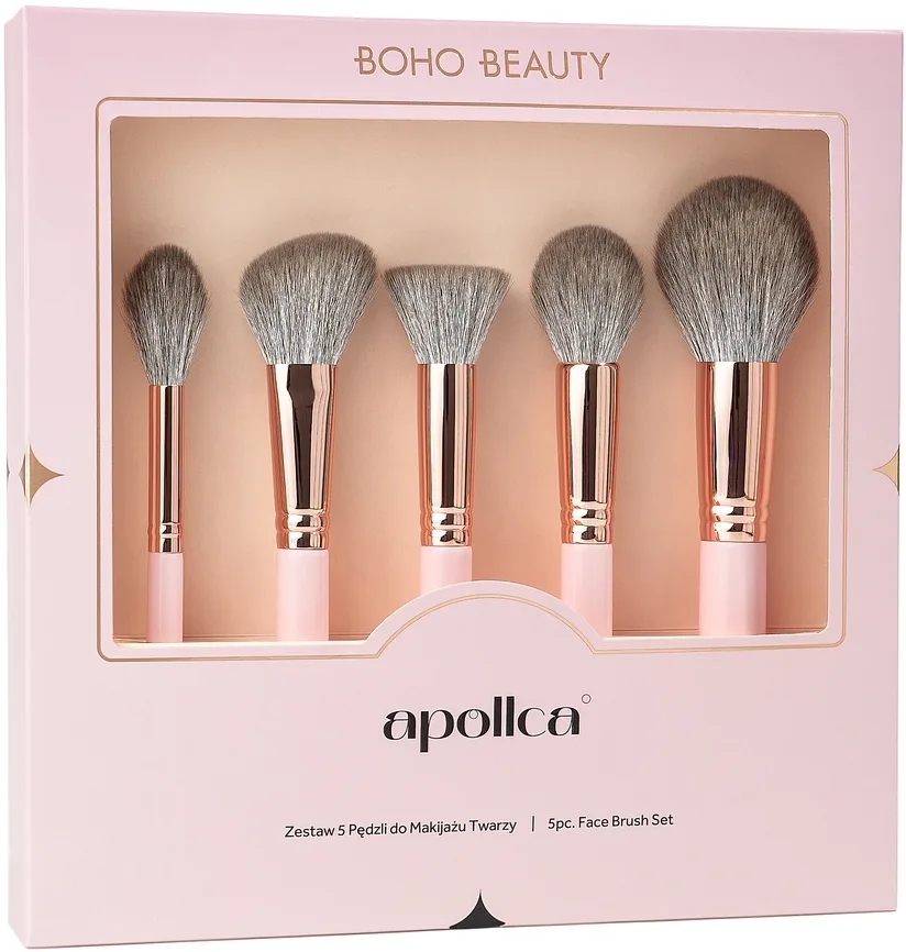 Набор кистей для макияжа лица Boho Beauty X Apollca Face Brush Set из 5 предметов