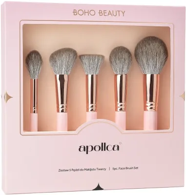 Набор кистей для макияжа лица Boho Beauty X Apollca Face Brush Set из 5 предметов