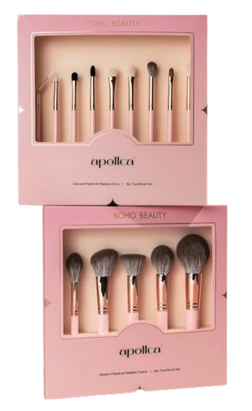 Набор кистей для макияжа лица и глаз Boho Beauty X Apollca из 14 предметов
