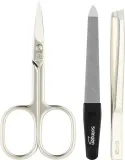 Маникюрный набор Pfeilring Solingen Manicure Travel Set 3 предмета черный нержавеющая сталь — фото 1