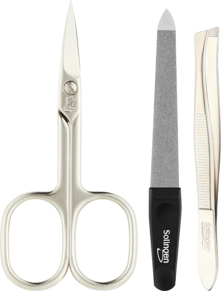 Маникюрный набор Pfeilring Solingen Manicure Travel Set 3 предмета металлик бронза сталь