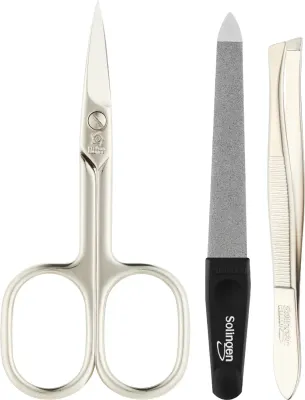 Маникюрный набор Pfeilring Solingen Manicure Travel Set 3 предмета металлик бронза сталь