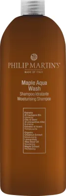 Шампунь Philip Martin's Maple Aqua Wash увлажняющий, с экстрактом клёна, для сухих и вьющихся волос и кожи головы, 3900 мл, Италия