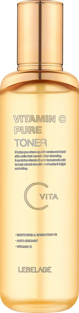 Тоник для лица Lebelage Vitamin C Pure с аргинином и облепихой, для сияния кожи, 120 мл