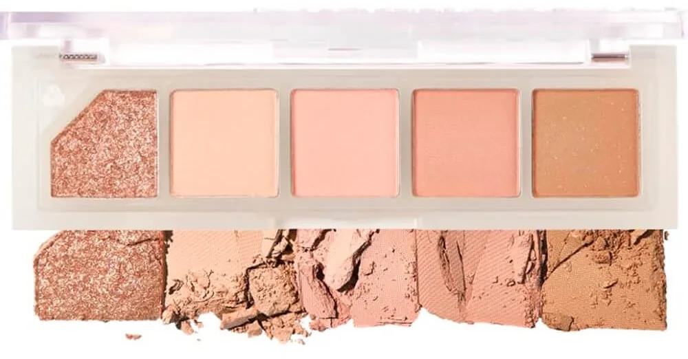 Палетка теней для век Unleashia Mood Shower Eye Palette пять оттенков, матовые и с шиммером, 4 г, оттенок 02 - Rose Shower