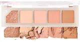Палетка теней для век Unleashia Mood Shower Eye Palette пять оттенков, матовые и с шиммером, 4 г, оттенок 02 - Rose Shower — фото 1