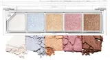 Палетка хайлайтеров Unleashia Mini Highlighter Palette Mood Shower компактная, с мелким глиттером, 4 г, оттенок 101 - Ballerino — фото 1