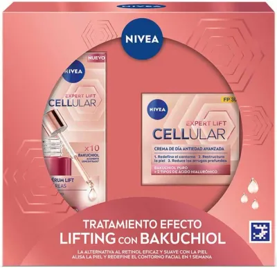 Набор для лица NIVEA Cellular Expert Lift дневной крем SPF30 и сыворотка с бакучиолом для зрелой кожи 50+30 мл