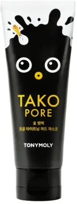 Маска-грязь для сужения пор с древесным углём Tony Moly Tako Pore Tightening Charcoal Mud Mask