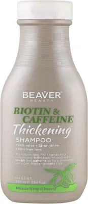 Шампунь против выпадения волос с биотином и кофеином Beaver Professional Biotin & Caffeine Thickening Shampoo, 350 мл
