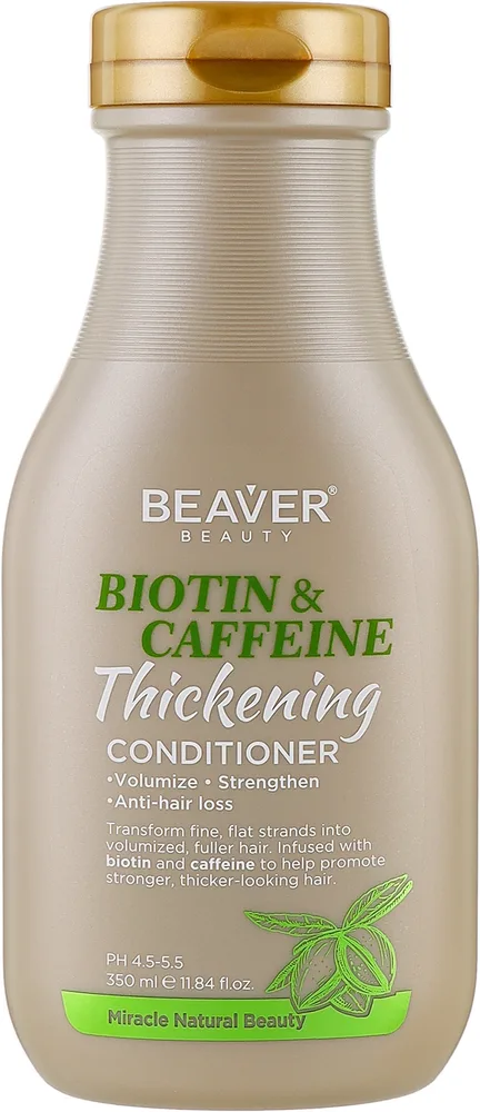 Кондиционер для волос с биотином и кофеином Beaver Professional Biotin & Caffeine Thickening Conditioner, 350 мл