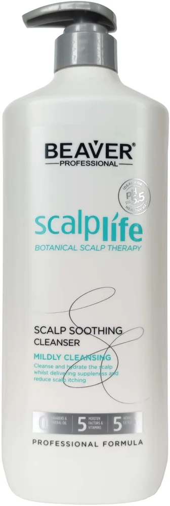 Шампунь Beaver Professional Scalplife успокаивающий, для проблемной кожи головы, с лавандой, ромашкой, алоэ и витаминами, 1000 мл, США
