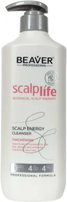 Шампунь Beaver Professional Scalp Energy для кожи головы, с пантенолом и гидролизованным протеином пшеницы, 298/600 мл, США