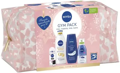 Набор NIVEA GymPack лосьон для тела средство для снятия макияжа антиперспирант и гель для душа 5 предметов