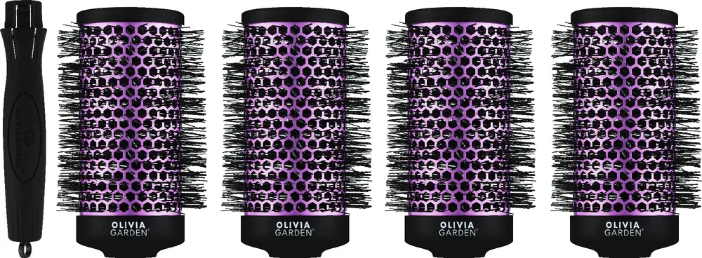Набор щеток для укладки волос Olivia Garden MultiBrush съемные брашинги 55 мм 4 шт и ручка