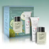 Набор для лица Talia Heaven's Dew Cleanse and Protect скраб с косточками персика и эссенция с антиоксидантами 50+50 мл — фото 3