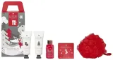 Набор Grace Cole Toasted Praline & Sweet Vanilla гель для душа 50 мл лосьон 50 мл крем для рук и ногтей 50 мл икра для ванны 80 г и мочалка — фото 1