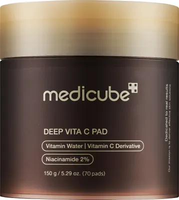 Medicube Deep Vita C Pad осветляющие пэды для лица с витамином C и PHA 70 шт
