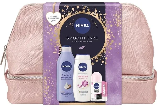 Набор NIVEA Smooth Care лосьон для тела масло для душа антиперспирант и бальзам для губ с маслом ши 4 предмета