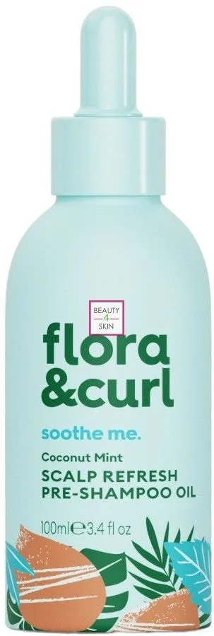 Освежающее масло для кожи головы Flora & Curl Coconut Mint Scalp Refresh Pre-Shampoo Oil