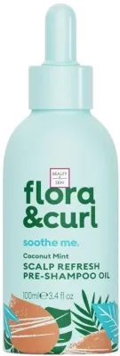 Освежающее масло для кожи головы Flora & Curl Coconut Mint Scalp Refresh Pre-Shampoo Oil