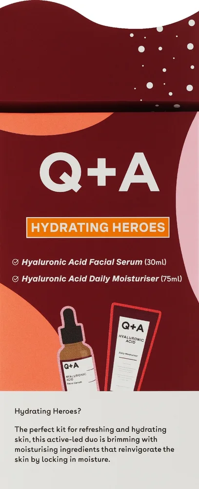 Набор Q+A Hydrating Heroes сыворотка с гиалуроновой кислотой 30 мл и увлажняющий крем 75 мл