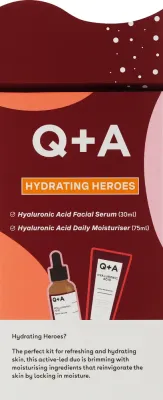 Набор Q+A Hydrating Heroes сыворотка с гиалуроновой кислотой 30 мл и увлажняющий крем 75 мл