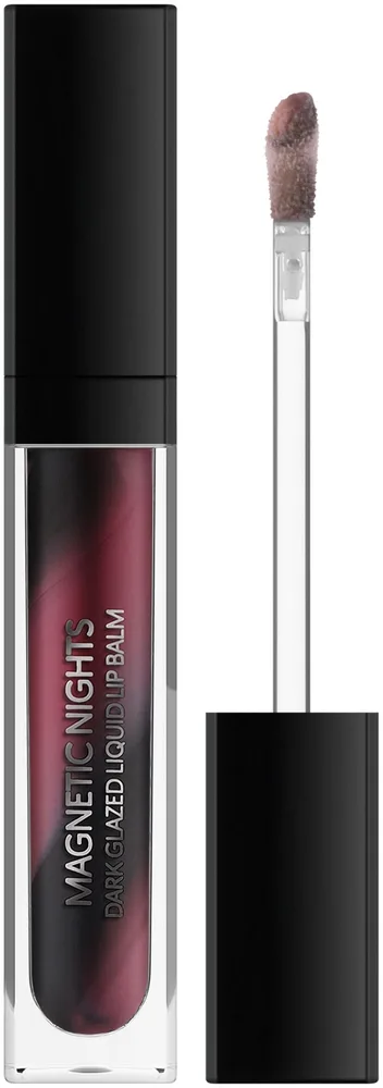 Блеск-бальзам для губ Kiko Milano Magnetic Nights Dark Glazed Liquid Lip Balm жидкий, с глянцевым финишем, 5 мл, оттенок 03 - Mauve in Black