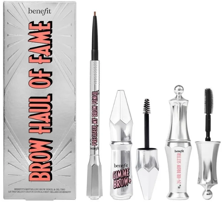 Набор Benefit Brow Haul of Fame оттенок 3 карандаш для бровей 0.08 г гель для объема 1.5 г и прозрачный гель 3.5 мл