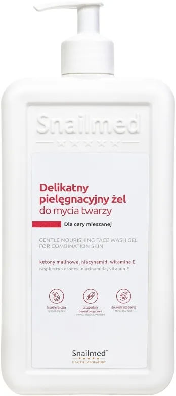 Очищающий гель для лица Snailmed для комбинированной кожи с ниацинамидом и витамином E