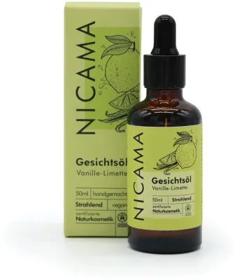 Масло для лица Nicama Vanilla-Lime органическое с миндалем и ромашкой 50 мл