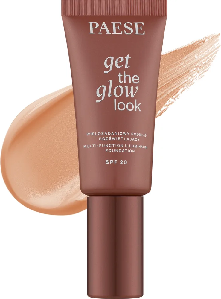 Тональный флюид Paese Get The Glow Look Multi-Function Illuminating Foundation сияющий SPF 20, 30 мл, оттенок 3N - Warm Beige