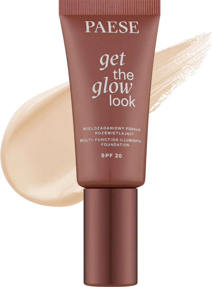 Тональный флюид Paese Get The Glow Look Multi-Function Illuminating Foundation сияющий SPF 20, 30 мл, оттенок 0N - Neutral Beige