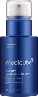 Сыворотка для лица Medicube One Day Exosome Shot 7500 с экзосомами и спикулами для пор 30 мл