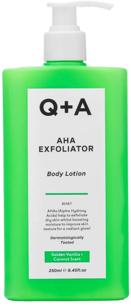 Отшелушивающий лосьон для тела Q+A AHA Exfoliator с гликолевой и молочной кислотами, 250 мл