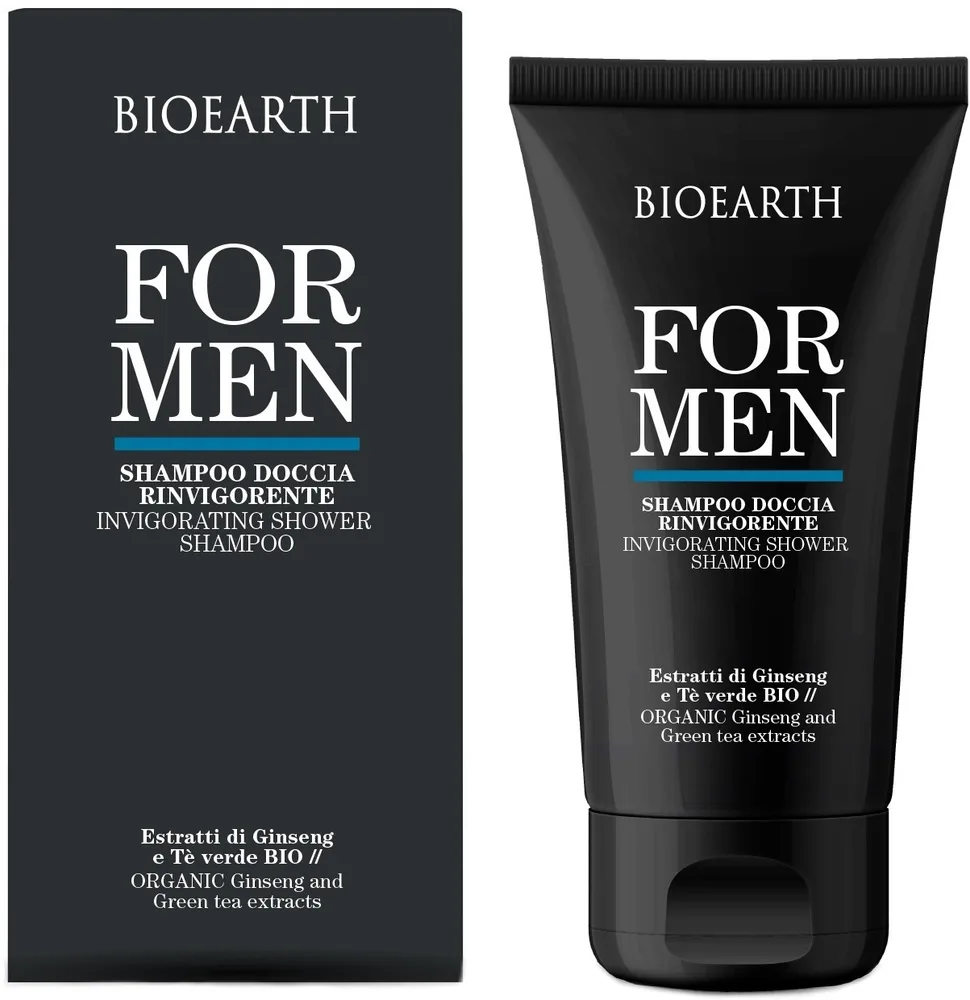 Освежающий шампунь-гель для тела и волос Bioearth For Men, 200 мл
