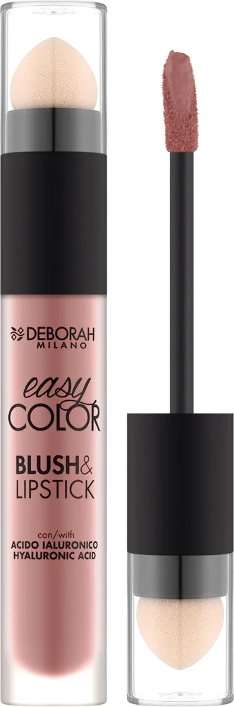 Жидкая помада и румяна Deborah Easy Color 2 в 1, оттенок 01 - Pink Crush