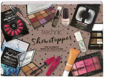 Набор косметики Technic Cosmetics Showstopper Box палетки тени румяна тушь ресницы ногти маска и лак