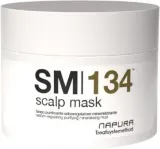 Очищающая себорегулирующая маска для кожи головы Napura Scalp Mask, зелёная глина, экстракты водорослей, масло мяты, 250 мл — фото 1